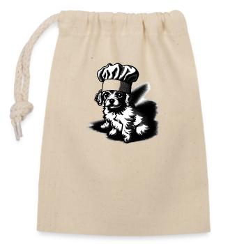 Pudel Hundehalter Gastronom Hundeliebe Pudelwelpe - Verschließbarer Geschenkbeutel aus Baumwolle (14x20cm) - Natur - Vorne