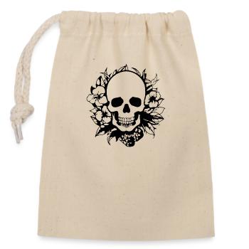 Skeleton Costume Bones Halloween Horror - Closable cotton gift bag (14x20cm) - nature - Front