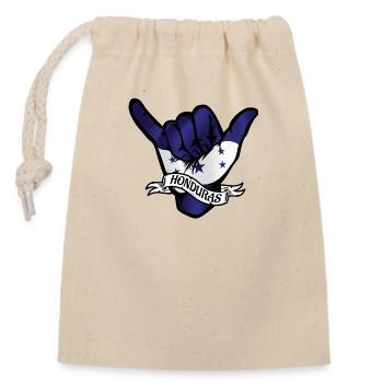 Honduras Shaka - Closable cotton gift bag (14x20cm) - nature - Front