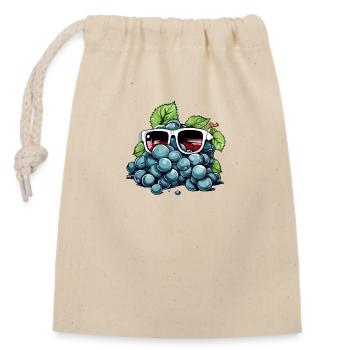 Grappe de raisin Eric - Sac cadeau en coton avec cordon (14 x 20 cm) - nature - Devant