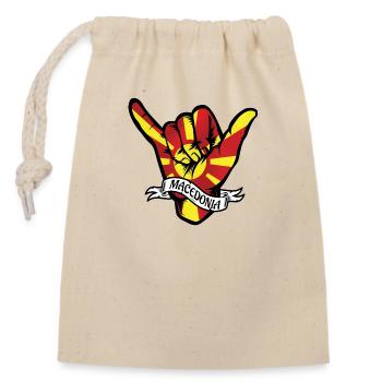 Macedonia Shaka - Closable cotton gift bag (14x20cm) - nature - Front