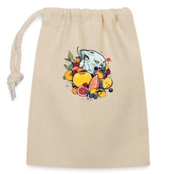 Eko le mangeur de fruits - Sac cadeau en coton avec cordon (14 x 20 cm) - nature - Devant