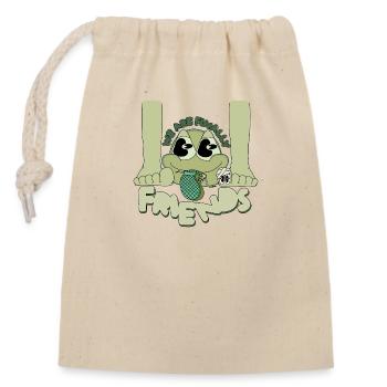 FRIENDS - Closable cotton gift bag (14x20cm) - nature - Front