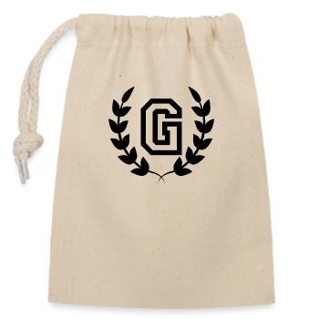 Lettre g sport - Sac cadeau en coton avec cordon (14 x 20 cm) - nature - Devant