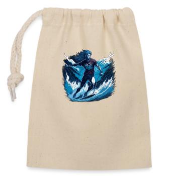 Water Ski - Ultra Design - Closable cotton gift bag (14x20cm) - nature - Front