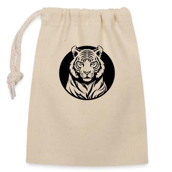 Tigre Big Cat - Sac cadeau en coton avec cordon (14 x 20 cm) - nature - Devant