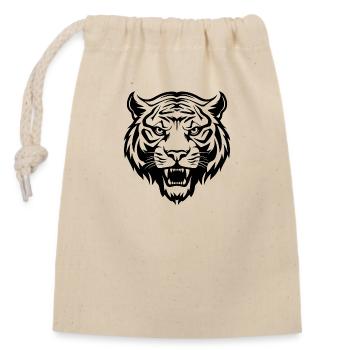 Tigre Big Cat - Sac cadeau en coton avec cordon (14 x 20 cm) - nature - Devant