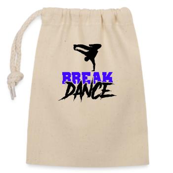 Break Dance - Closable cotton gift bag (14x20cm) - nature - Front