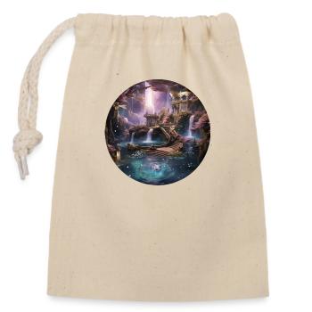 Enveloping star spells - Closable cotton gift bag (14x20cm) - nature - Front