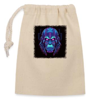 joke statement humor present idea cool - Closable cotton gift bag (14x20cm) - nature - Front