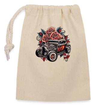 Hot Rod - Sac cadeau en coton avec cordon (14 x 20 cm) - nature - Devant