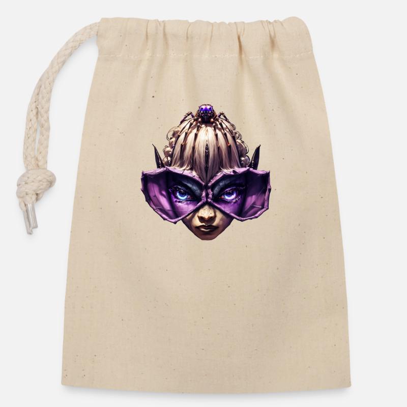 Geekhead-Dark Elf - Closable cotton gift bag (14x20cm) - nature