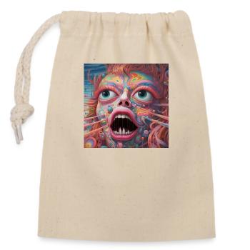 Bizarre world - Closable cotton gift bag (14x20cm) - nature - Front