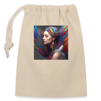 Rainbow Elf6 - Closable cotton gift bag (14x20cm) - nature - Front