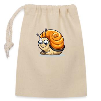 Koco the snail - Closable cotton gift bag (14x20cm) - nature - Front