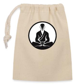 train the mind - Closable cotton gift bag (14x20cm) - nature - Front