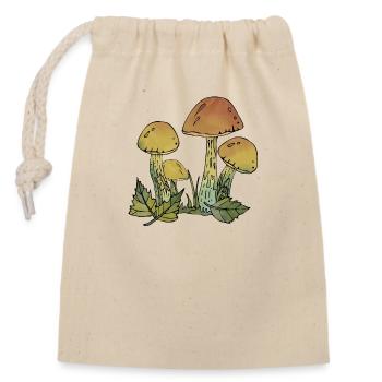 Pilze - Verschließbarer Geschenkbeutel aus Baumwolle (14x20cm) - Natur - Vorne