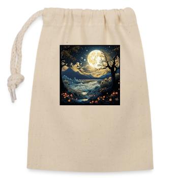 Vintage Poster Design tree - Verschließbarer Geschenkbeutel aus Baumwolle (14x20cm) - Natur - Vorne