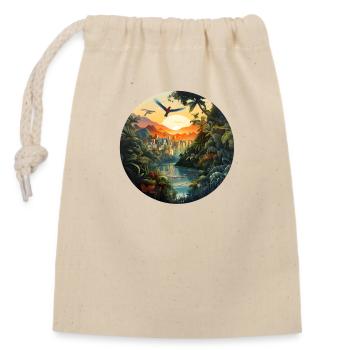 A city in the - Closable cotton gift bag (14x20cm) - nature - Front