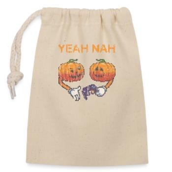 Ja nein Hässliches Halloween-Spiel - Verschließbarer Geschenkbeutel aus Baumwolle (14x20cm) - Natur - Vorne