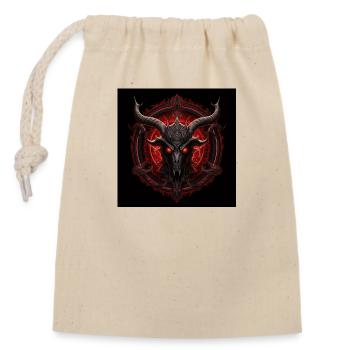 Demon Hunter Devils Horn Metal - Closable cotton gift bag (14x20cm) - nature - Front