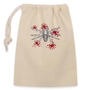 Spider Halloween Blood Costume - Closable cotton gift bag (14x20cm) - nature - Front
