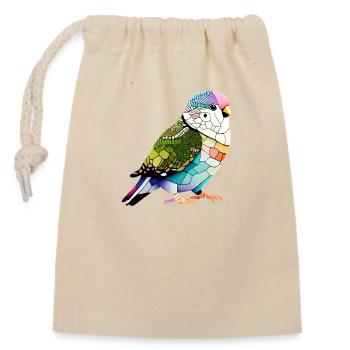 Cockatiel propriétaire d’oiseaux perruches - Sac cadeau en coton avec cordon (14 x 20 cm) - nature - Devant