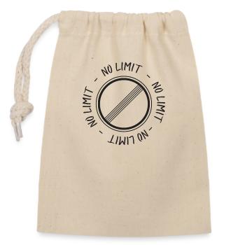 Pas de limite - Sac cadeau en coton avec cordon (14 x 20 cm) - nature - Devant