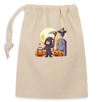 Halloween-Monster - Verschließbarer Geschenkbeutel aus Baumwolle (14x20cm) - Natur - Vorne