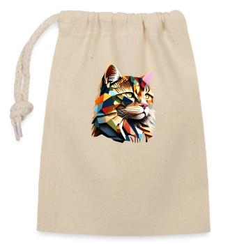 Cat Owner Tomcat Maine Coon Cat Kitten - Closable cotton gift bag (14x20cm) - nature - Front