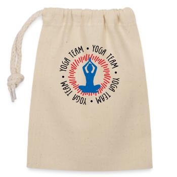Team Yoga - Sac cadeau en coton avec cordon (14 x 20 cm) - nature - Devant