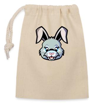 Hare - Closable cotton gift bag (14x20cm) - nature - Front