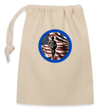 Veterans,veteran,armistice,us army,navy, - Closable cotton gift bag (14x20cm) - nature - Front