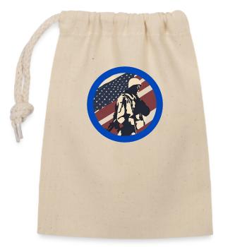 Veterans,veteran,armistice,us army,navy - Closable cotton gift bag (14x20cm) - nature - Front