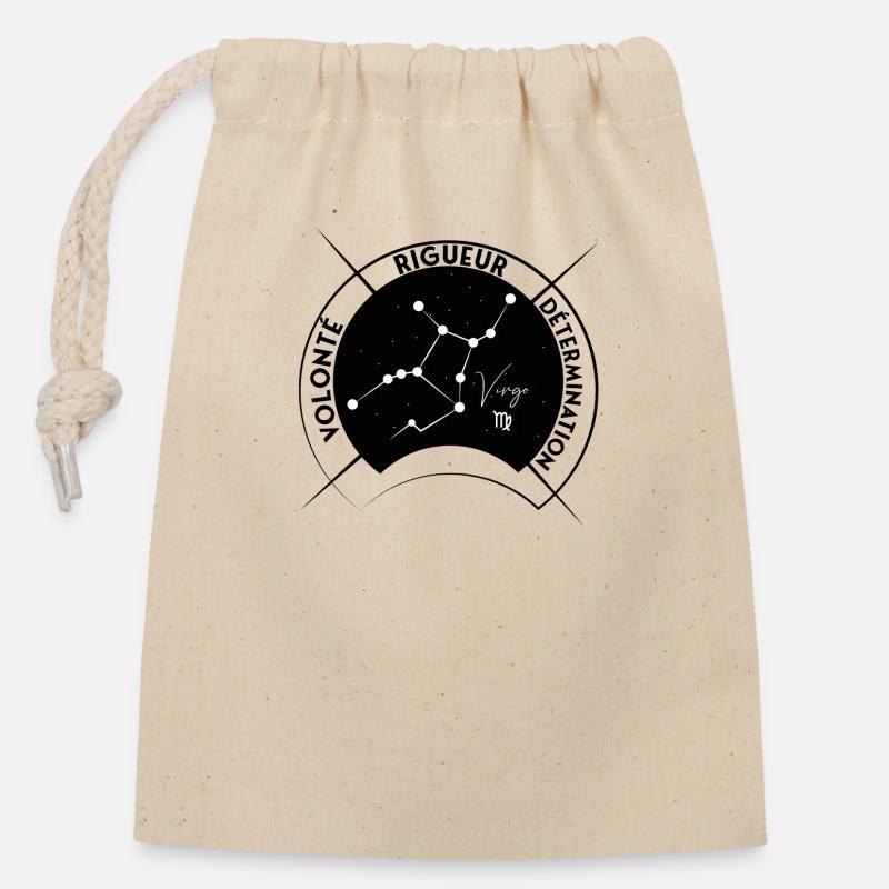 design vierge - Sac cadeau en coton avec cordon (14 x 20 cm) - nature