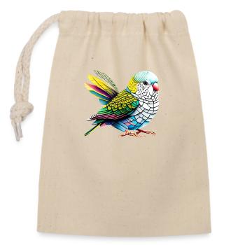 Calopsitte Perruche Oiseau Propriétaire d’oiseau - Sac cadeau en coton avec cordon (14 x 20 cm) - nature - Devant