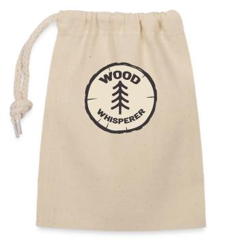 Wood Whisperer - Closable cotton gift bag (14x20cm) - nature - Front