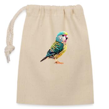 Perruche Oiseau Calopsitte Propriétaire d’oiseau - Sac cadeau en coton avec cordon (14 x 20 cm) - nature - Devant