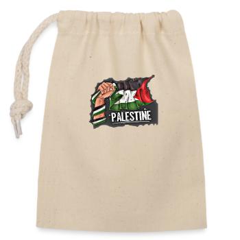 Palestine - Closable cotton gift bag (14x20cm) - nature - Front