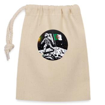 algérien lune - Sac cadeau en coton avec cordon (14 x 20 cm) - nature - Devant