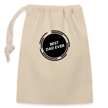 Best Dad in the World - best dad ever - Closable cotton gift bag (14x20cm) - nature - Front