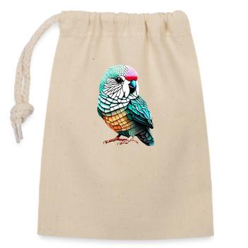 Perruche Oiseau Calopsitte Propriétaire d’oiseau - Sac cadeau en coton avec cordon (14 x 20 cm) - nature - Devant