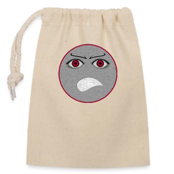 Angry - someone is mad here!? - Closable cotton gift bag (14x20cm) - nature - Front