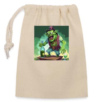 Drunkenstein’s Monster funny pun - Closable cotton gift bag (14x20cm) - nature - Front