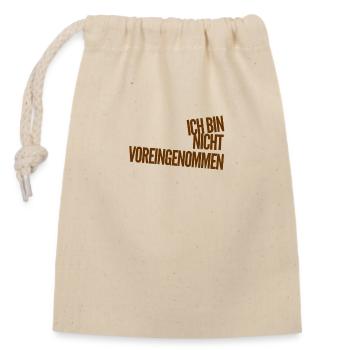 ich mag keine Vorurteile - Verschließbarer Geschenkbeutel aus Baumwolle (14x20cm) - Natur - Vorne