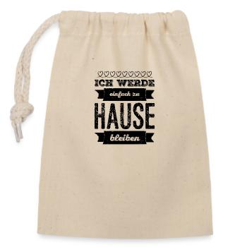 Partys sind out - Verschließbarer Geschenkbeutel aus Baumwolle (14x20cm) - Natur - Vorne