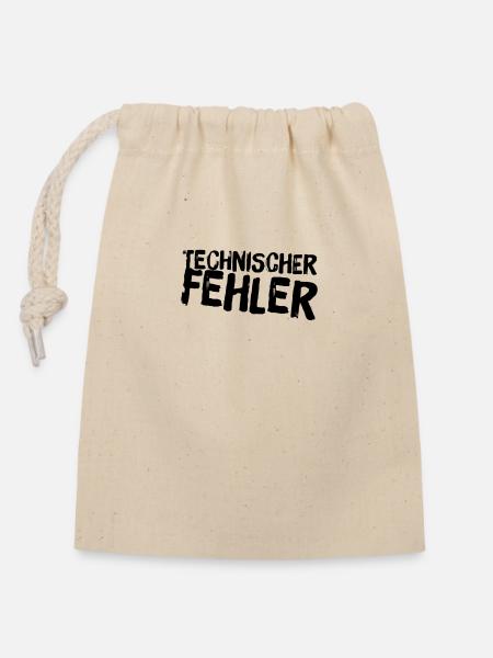 technischer Fehler - Verschließbarer Geschenkbeutel aus Baumwolle (14x20cm) - Natur