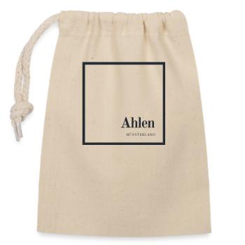 Ma ville - Ahlen - Sac cadeau en coton avec cordon (14 x 20 cm) - nature - Devant