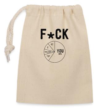 Euphémismes expressifs : le t-shirt « Fck Spectrum » - Sac cadeau en coton avec cordon (14 x 20 cm) - nature - Devant