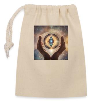 Spiritualité Etoiles Astrologie - Sac cadeau en coton avec cordon (14 x 20 cm) - nature - Devant